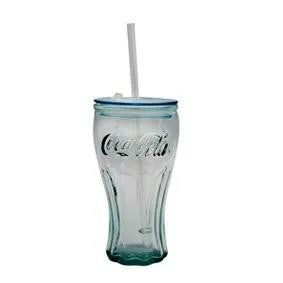 Coca-Cola Glass Genuine w/ Lid & Straw 15 oz | Coca-Cola Store