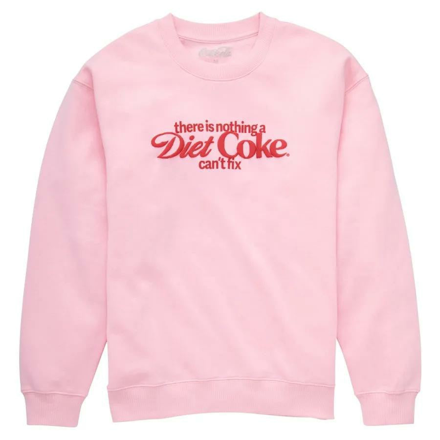 Diet Coke Fix Women’s Crew Fleece – Pink | Coca-Cola Apparel | Coca-Cola Store