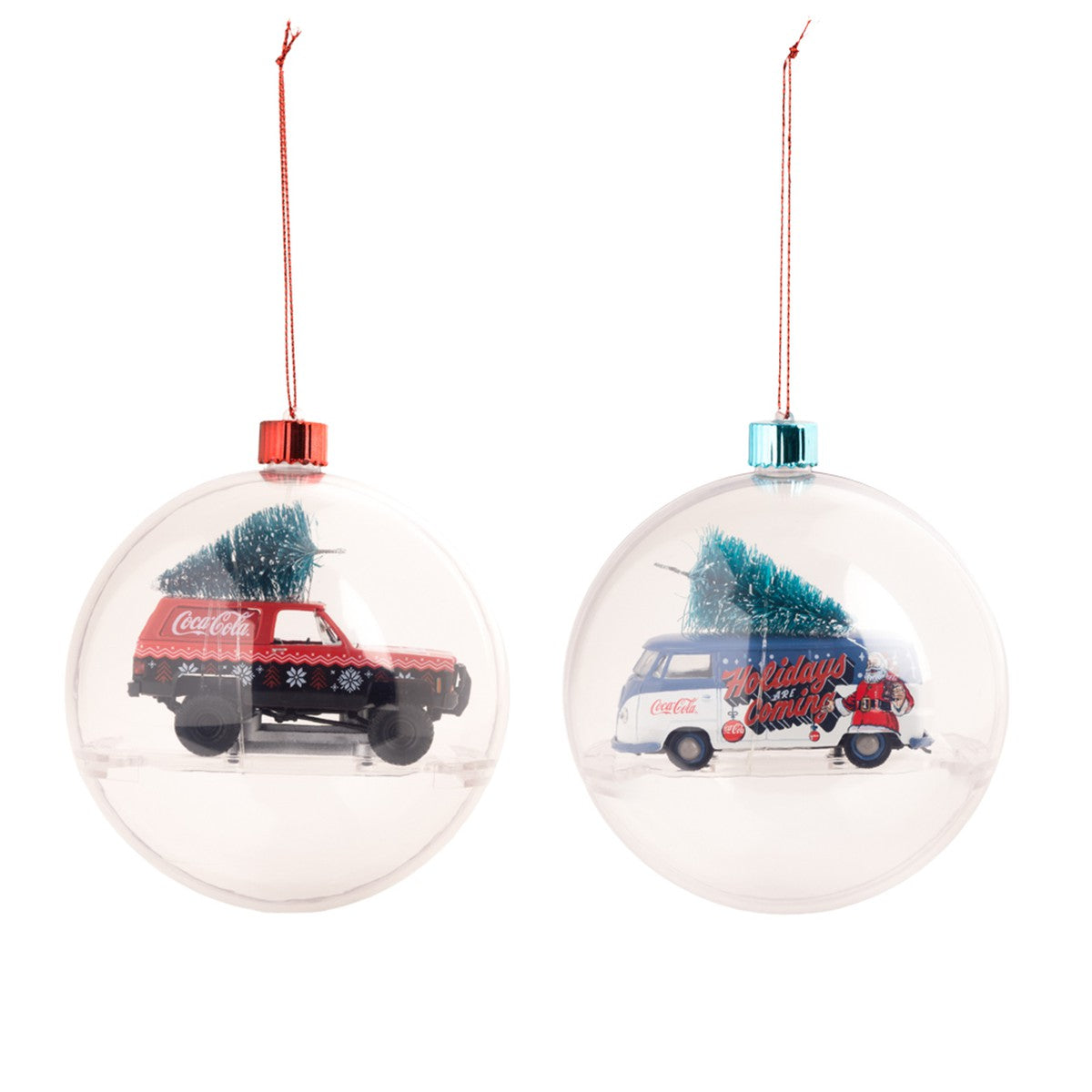 Coca-Cola Holiday Chevy Truck and VW Van 2 Pack Ornament Set | Coca-Cola Store