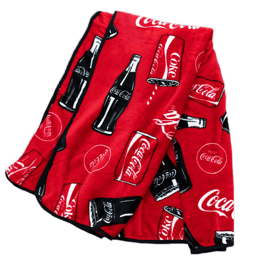 Coca‑Cola Icons Red Plush Blanket | Soft Home Decor | Coca-Cola Store