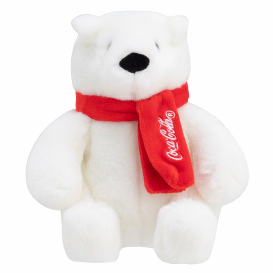 Coca-Cola 6" Sitting Plush Bear with Scarf | Coca-Cola Store