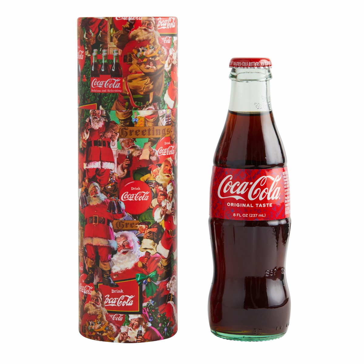 Coca-Cola Santa Collage Bottle Gift Tube | Coca-Cola Store