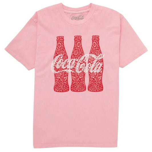 Coca‑Cola Bottles Unisex Pink Tee | Graphic Logo T‑Shirt | Coca-Cola Store