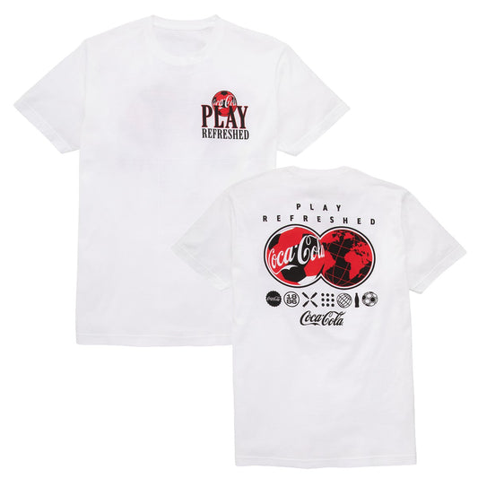 Coca-Cola Unisex White Play Refreshed T-Shirt | Coca-Cola Store