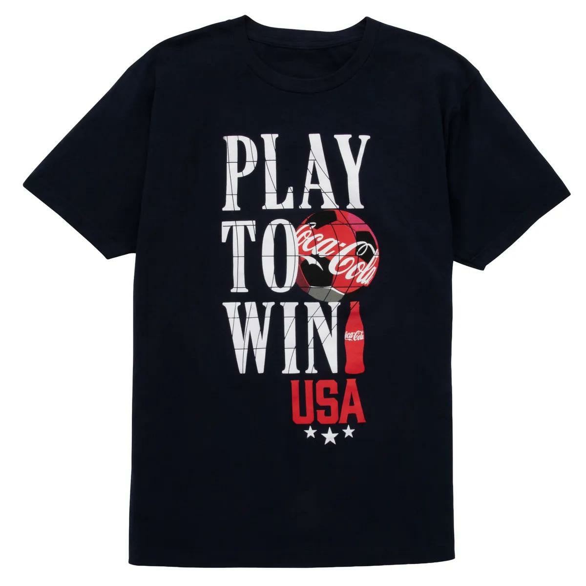 Coca-Cola Unisex Play To Win Navy T-Shirt | Coca-Cola Store