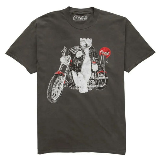 Coca-Cola Polar Bear Motorcycle Unisex Tee | Coca-Cola Store