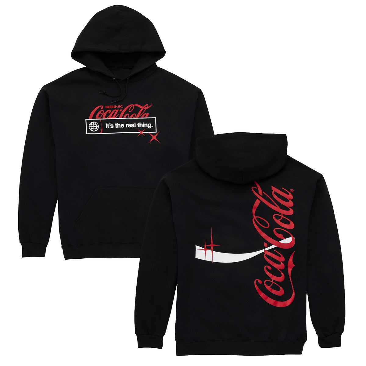 Coca-Cola Global Sports Real Thing Unisex Black Hoodie | Coca-Cola Store