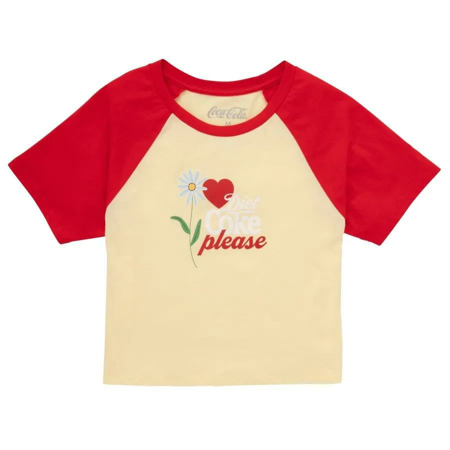 Diet Coke Please Juniors Raglan Tee | Graphic Crop T‑Shirt | Coca-Cola Store