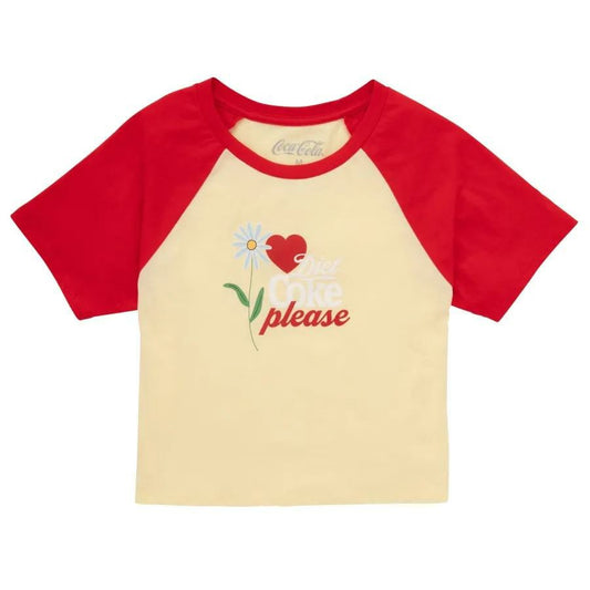 Diet Coke Please Juniors Raglan Tee | Graphic Crop T‑Shirt | Coca-Cola Store