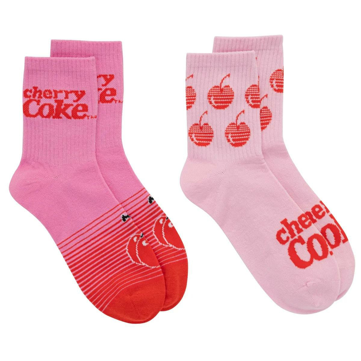 Cherry Coke Crew Socks 2 pack set | Coca-Cola Store