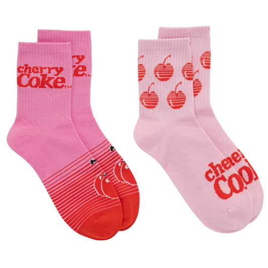 Cherry Coke Crew Socks 2 pack set | Coca-Cola Store