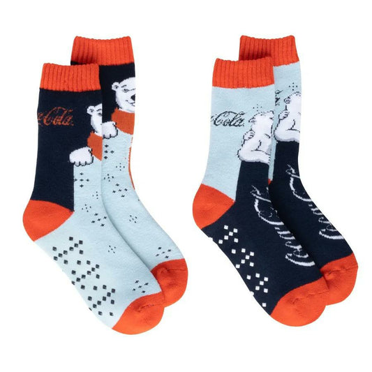 Coca-Cola Polar Bear Scarf 2pk Slipper Socks | Coca-Cola Store