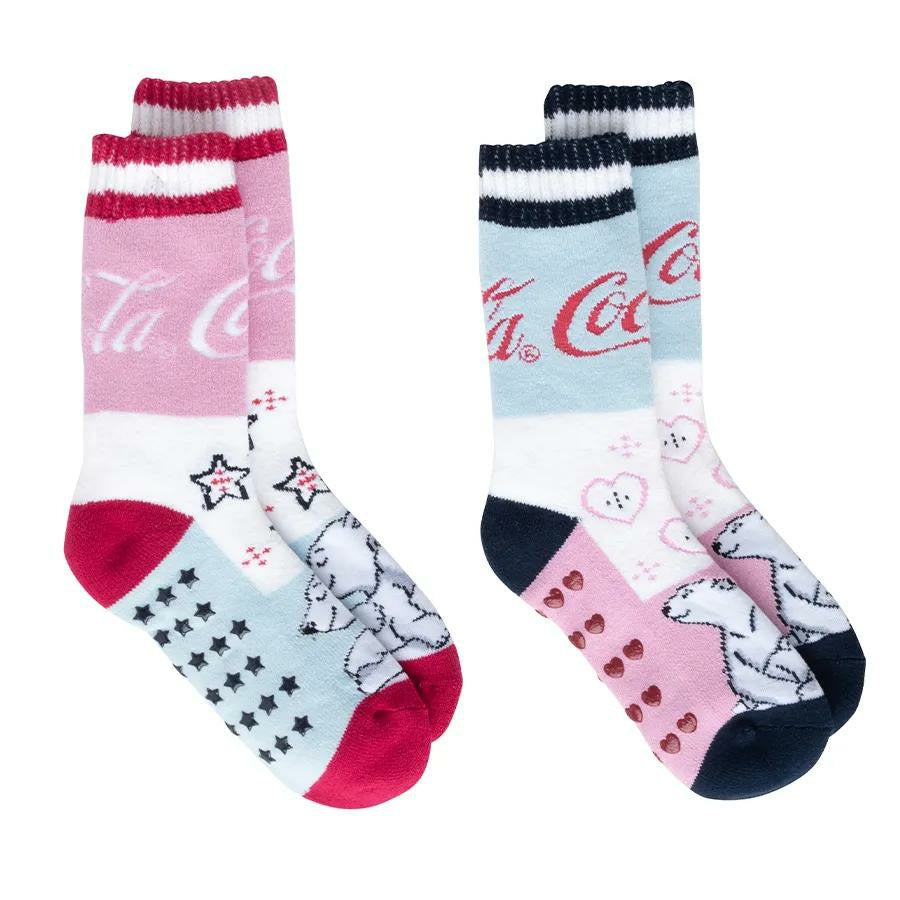 Coca-Cola Polar Bear Love 2pk Slipper Socks | Coca-Cola Store