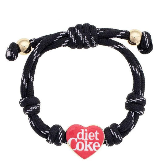 Diet Coke Enamel Heart Paracord Bracelet | Coca-Cola Store