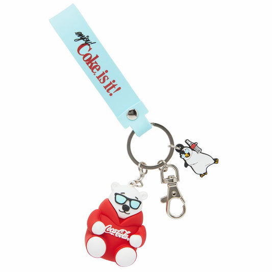 Coca-Cola Polar Bear In Hoodie Loop Keychain | Coca-Cola Store