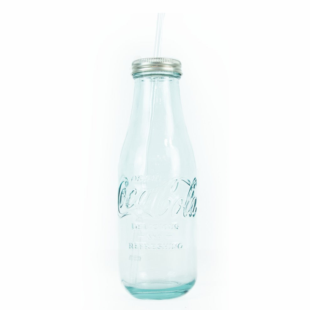 Coca-Cola Recycled Glass Bottle W/Lid 20oz. | Coca-Cola Store