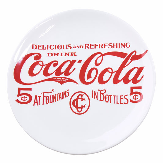 Coca-Cola 5 Cent Dinner Plate White - 10" | Coca-Cola Store