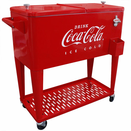 Coca-Cola 80Q Embossed Ice Cold Cooler W/Grated Tray | Coca-Cola Store