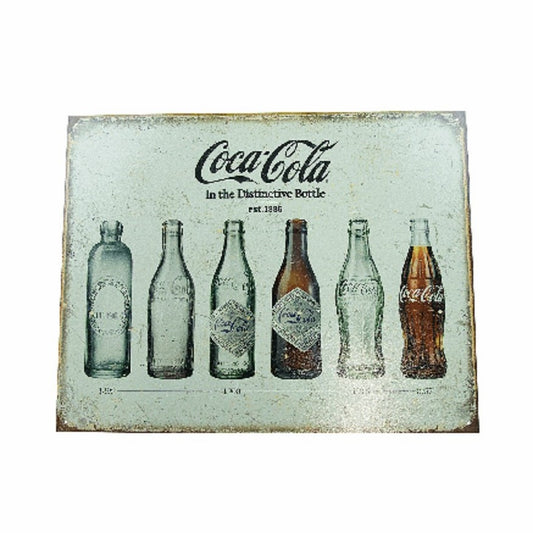 Coca-Cola Bottle Evolution Vintage Metal Sign | Collectibles | Coca-Cola Store