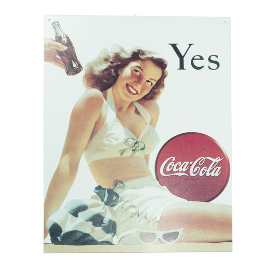 Coca-Cola Retro Bathing Beauty Metal Sign | Coca-Cola Store