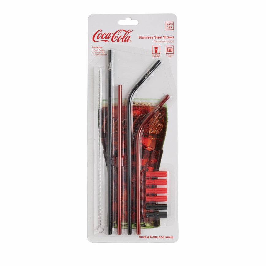 Coca-Cola Stainless Steel Straws Set | Coca-Cola Store