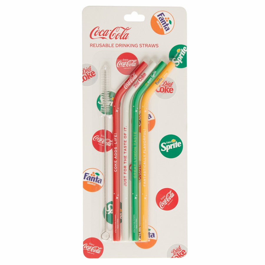 Coca-Cola 4 Pack Multi-Brand Silicone Straws | Coca-Cola Store
