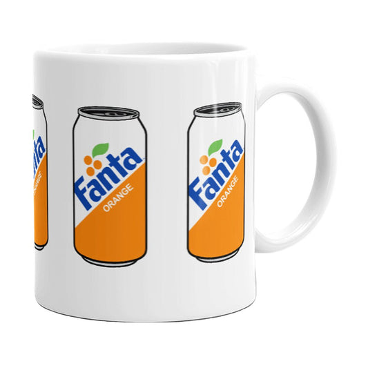 Fanta Can Design Mug – 11oz White Ceramic Drinkware | Coca-Cola Store