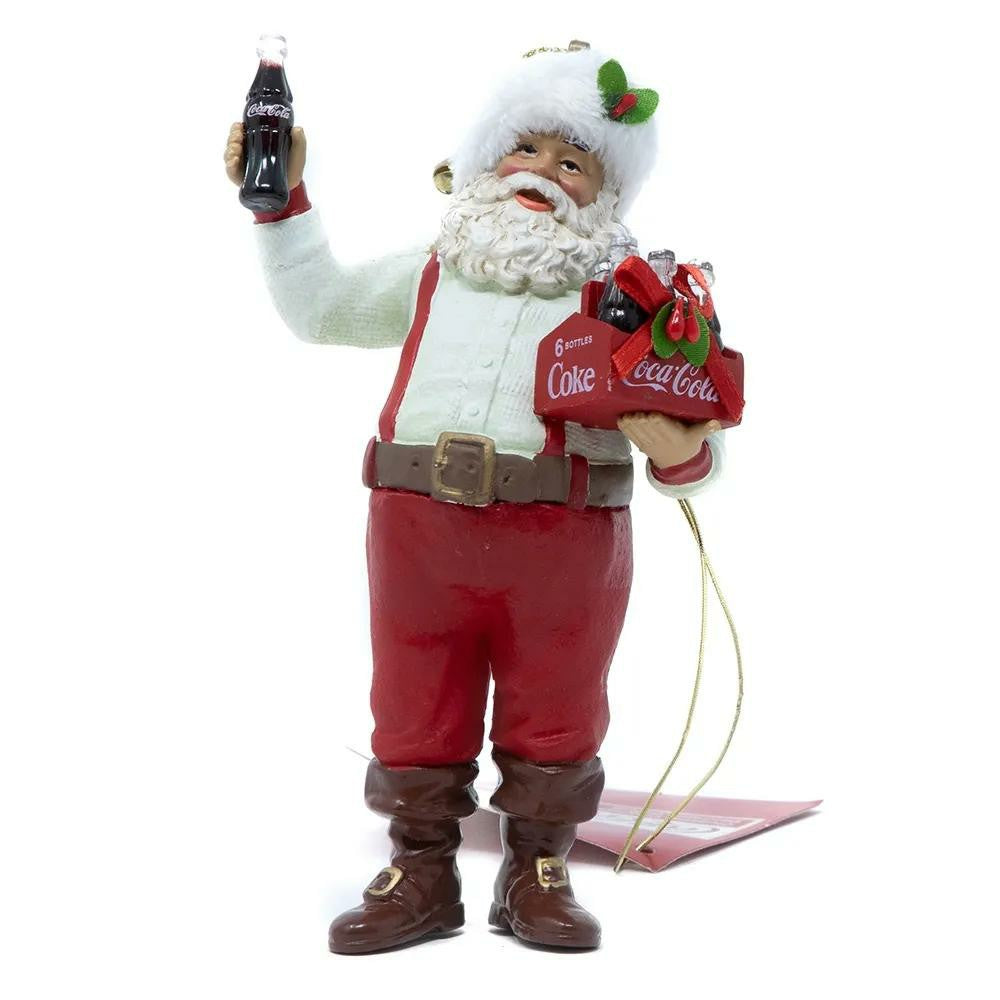 Coca‑Cola Santa Holding 6‑Pack Ornament | Kurt S. Adler Resin | Coca-Cola Store