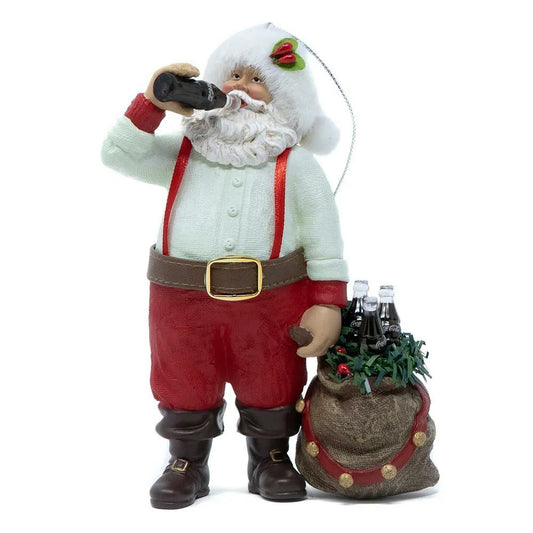 Coca-Cola Santa Drinking Coke Ornament | Coca-Cola Store