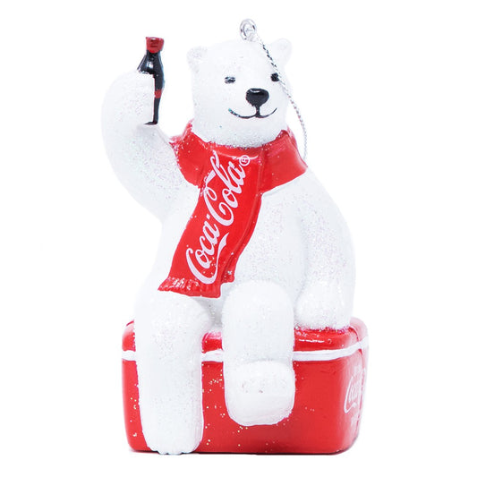 Coca-Cola Polar Bear on Cooler Ornament | Coca-Cola Store