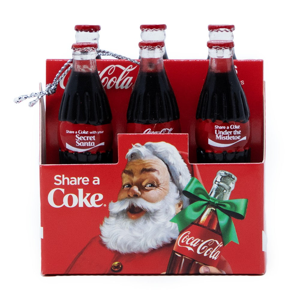 Coca-Cola Santa 6PK Bottles Ornament | Coca-Cola Store
