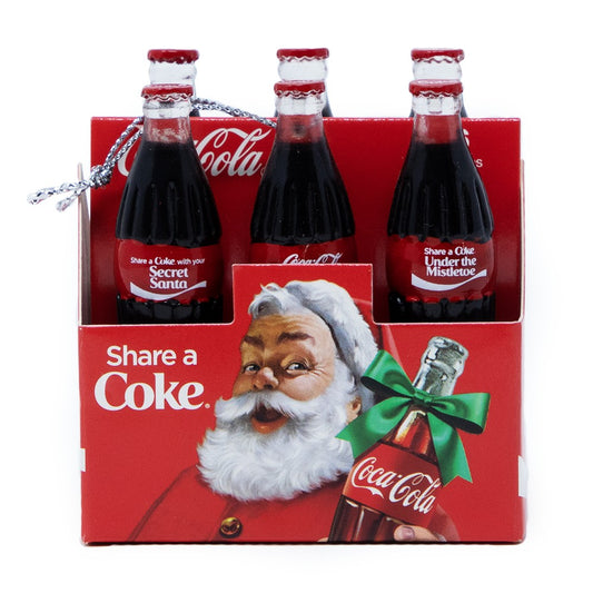 Coca-Cola Santa 6PK Bottles Ornament | Coca-Cola Store