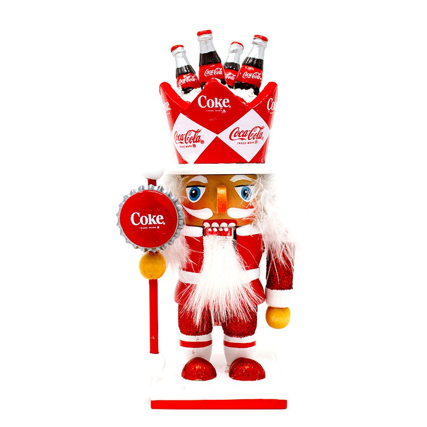 Coca‑Cola Small Nutcracker Figurine | Kurt S. Adler 7" Wooden Holiday Decor | Coca-Cola Store