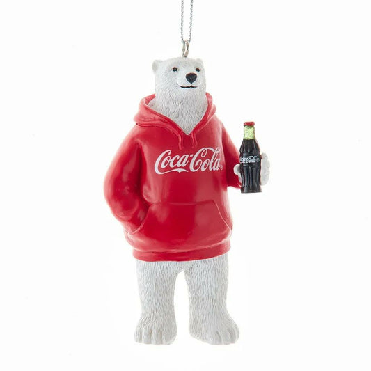Polar Bear Hoodie Resin Ornament | 3.625" Coca‑Cola Holiday Decor | Coca-Cola Store