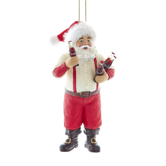 Coca-Cola Santa w/Bottles 5.5" Ornament | Coca-Cola Store