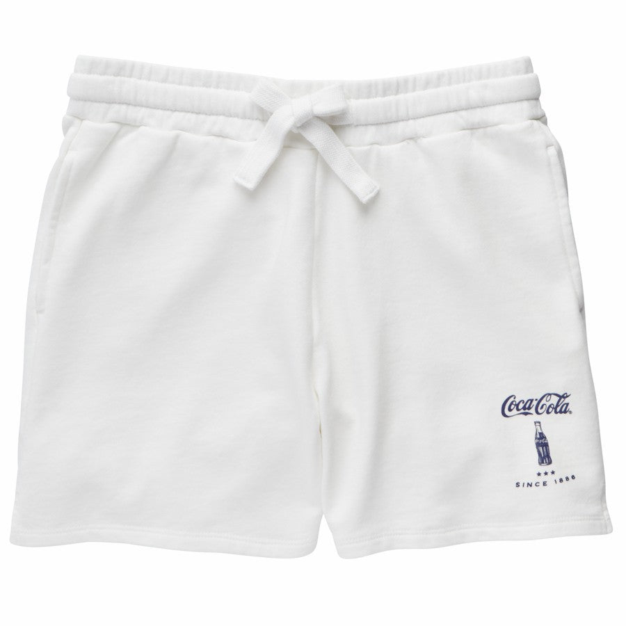 Coca-Cola Women's White Fleece Shorts | Coca-Cola Store